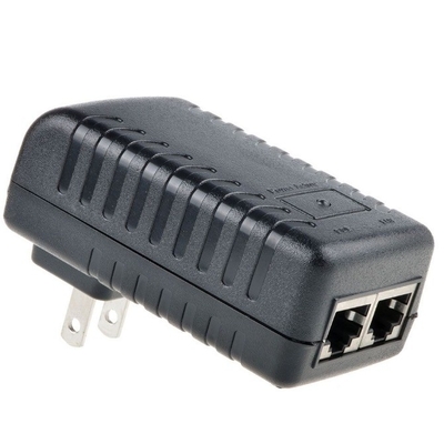 Μαύρο 24V 1A Στον τοίχο πλέγμα POE Injector Ethernet Adapter IP Τηλέφωνο Ηλεκτρική τροφοδοσία κάμερας 24 V
