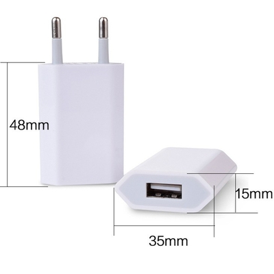 USB Wall Charger Plug DC Output Type Μαύρο λευκό 5V 1A Για iPhone Samsung Android LG