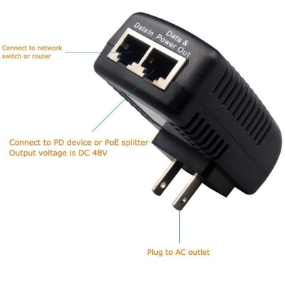 48V 0,5A Στον τοίχο πρίζα POE Injector Ethernet προσαρμογέα για IP τηλέφωνο / CCTV IP κάμερα τροφοδοσία ΗΠΑ ΕΕ ΗΒ AU