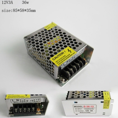 12v DC 3.2A 3A 36W CCTV τροφοδοσία για το σχεδιασμό και τις επιδόσεις Silver