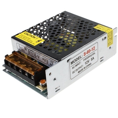 Προστασία κατά της υπερτάσης 110V/AC 220V DC 12V 5A Διακόπτης 60W LED τροφοδοσίας για LED ταινία