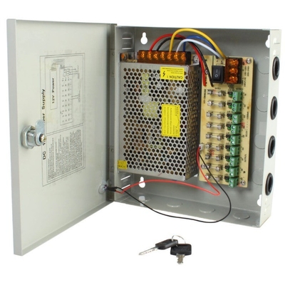 Τύπος εξόδου Μονή 9 θύρας 5 Amp 12V συνεχής διανομής τροφοδοσίας ηλεκτρικής ενέργειας