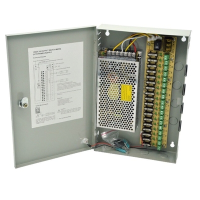 Μία έξοδος 12V DC 15A 18 κανάλια κάμερα ασφαλείας CCTV