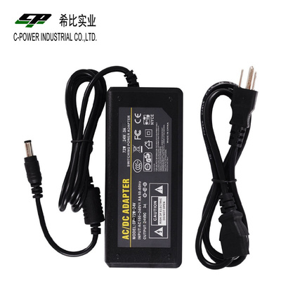 Απόδοση 88% 24VDC 72W 24V 3A AC DC Ηλεκτρική τροφοδοσία γραφείου για την ικανοποίησή σας