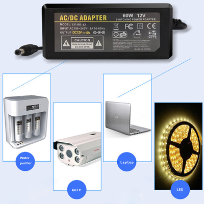 Καλύτερη επιλογή 60W AC DC τροφοδοσία με 220V Εισερχόμενη τάση 12V 3A/4A 24V 2A/3A 12V 5A