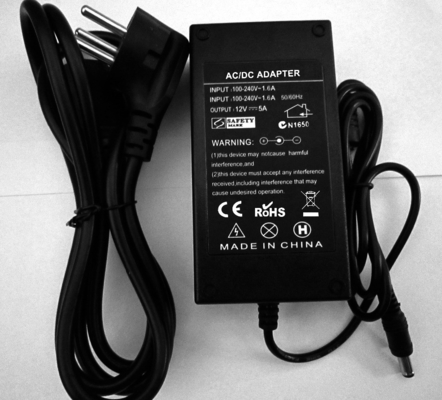 12v 5a DC Switching AC DC Power Adapter Δωρεάν αποστολή 1000pcs Μοναδικός τύπος εξόδου