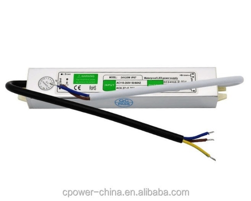 Διοδηγός μετασχηματιστή τροφοδοσίας 20W LED για λωρίδα LED IP67 Αδιάβροχο 12V 24V