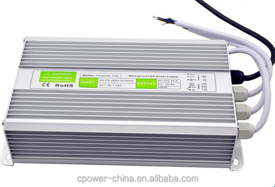 220V Αδιάβροχο AC DC 12V 24V Μετασχηματιστή LED Διοδηγός τροφοδοσίας 200W 250W 150W 100W