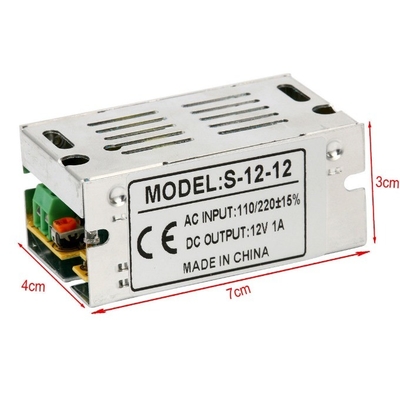 12V 1A 12W τροφοδοσία για CCTV LED συχνότητα εξόδου 50/60Hz Ηλεκτρονικά LED CCEV