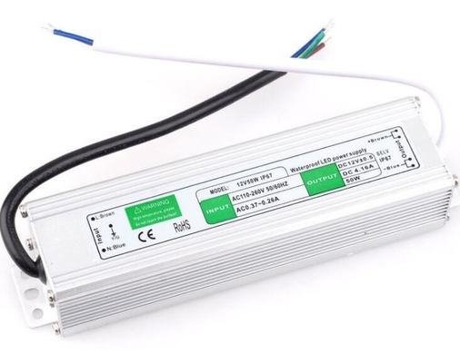 Αδιάβροχο 50w μετασχηματιστή τροφοδοσία LED Driver DC12V Single Output για εξωτερικούς χώρους