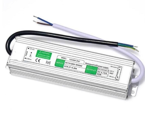 Αδιάβροχο 50w μετασχηματιστή τροφοδοσία LED Driver DC12V Single Output για εξωτερικούς χώρους