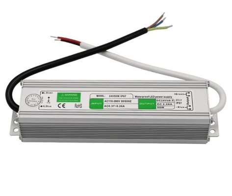 Αδιάβροχο 50w μετασχηματιστή τροφοδοσία LED Driver DC12V Single Output για εξωτερικούς χώρους