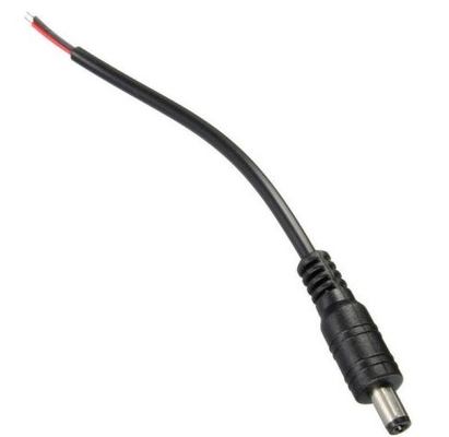 5.5*2.1mm Άντρας DC σύνδεσμος πλέγματος ηλεκτρικής ενέργειας απογυμνωμένο θηλυκό άκρο CCTV PSU Pigtail καλώδιο 12V