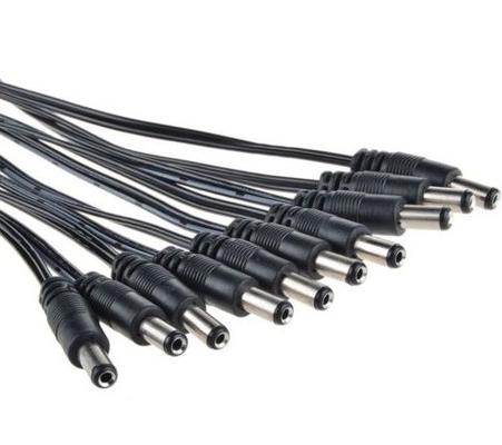 12V DC Power Pigtail αρσενικό 5.5*2.1mm καλώδιο σύρμα για κάμερα CCTV σε μαύρο χρώμα