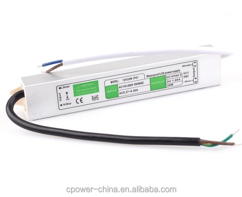 Υδατοασφαλής έξοδος οδηγού LED DC 12V τροφοδοσία ηλεκτρικής ενέργειας για υποβρύχια CE Rohs 10W 15W 20W
