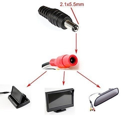 5m 3m 2m 1m DC καλώδιο λευκό θηλυκό τέλος τύπου 5.5mm x 2.1mm Plug Adapter Extension cable