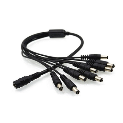 Αρχική θέση DC Power Splitter Adapter καλώδιο θηλυκό σε αρσενικό 5.5x2.1mm για κάμερα CCTV