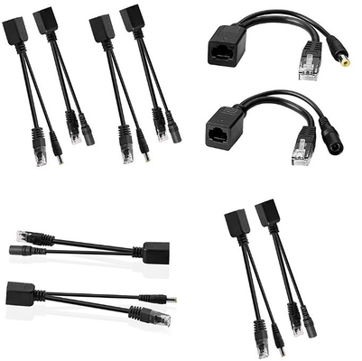 Εγκρίθηκε από την CE CCTV Camera POE Power Over Ethernet Splitter Cable 5.5x2.1mm DC RJ45 CAT6