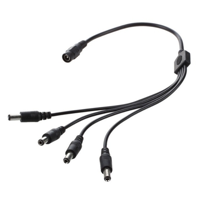 4 Pack 5 Way Channel DC Power Splitter Cable για κάμερα ασφαλείας CCTV Πιστοποιητικό CE