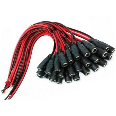 5.5x2.1mm Pigtail αρσενικό θηλυκό καλώδιο DC για κάμερα CCTV LED φώτα 12V Χάλκινος αγωγός