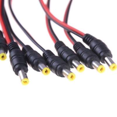 DC 5.5*2.5mm 5525 30cm αρσενικό πλέγμα ηλεκτρικής ενέργειας Copper Cord Wire Cable με IEC Γυναικείο Τύπο Τελής