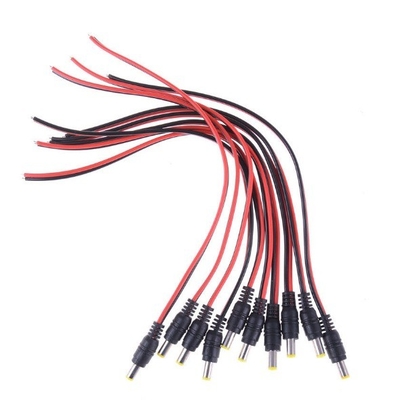 DC 5.5*2.5mm 5525 30cm αρσενικό πλέγμα ηλεκτρικής ενέργειας Copper Cord Wire Cable με IEC Γυναικείο Τύπο Τελής