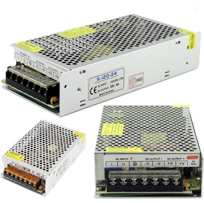 220V Εισερχόμενη τάση Μοναδική έξοδος 24V 5A 24 Volt τροφοδοσία εναλλασσόμενης τάσης για εξαιρετική εναλλαγή