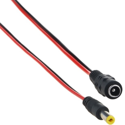 DC 5.5*2.5mm 5525 30cm αρσενικό πλέγμα ηλεκτρικής ενέργειας Copper Cord Wire Cable με IEC Γυναικείο Τύπο Τελής