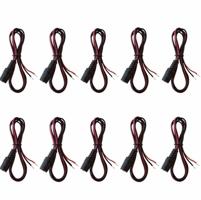 Χαλκό πυρήνας 2.1mm x 5.5mm DC θηλυκό jack για να ανοίξει γυμνό σύρμα προσαρμογέα για 12V / 9V τάση