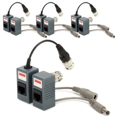 Κάμερα CCTV Μαύρο BNC σε RJ45 CAT5 CAT6 Καλώδιο Παθητικό Βίντεο Ακουστικό Balun Συνδετήρα Transceiver