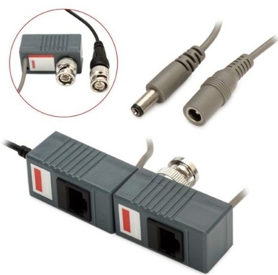 Κάμερα CCTV Μαύρο BNC σε RJ45 CAT5 CAT6 Καλώδιο Παθητικό Βίντεο Ακουστικό Balun Συνδετήρα Transceiver