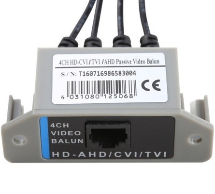 - 4CH HD παθητικό βίντεο Balun Transceiver BNC προς UTP RJ45 CCTV μέσω Twisted Pairs