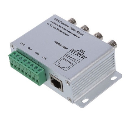Μεταφορά βίντεο 4CH CAT5 HD Παθητική UTP Βίντεο Balun BNC Γυναικείο δέκτη RJ45 για σύστημα CCTV