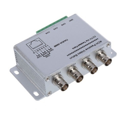 Μεταφορά βίντεο 4CH CAT5 HD Παθητική UTP Βίντεο Balun BNC Γυναικείο δέκτη RJ45 για σύστημα CCTV