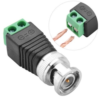 CAT5 έως BNC Κοαξιακό Βίντεο Balun 2.1mm Άντρας DC Συσκευή Συνδέσμου Δύναμης AF ως Συσκευάσματα CCTV