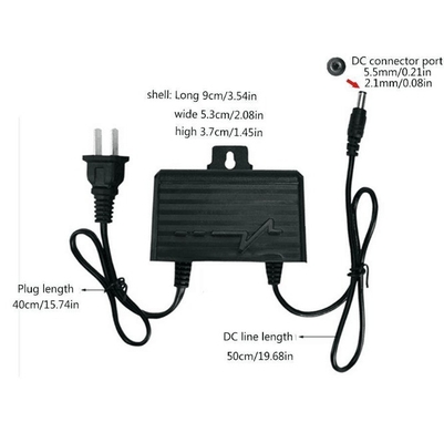 AC 100-240v 50-60hz Εισόδου Black Shell 12v2a Αναπροσαρμοστής ισχύος για εξωτερικές εφαρμογές