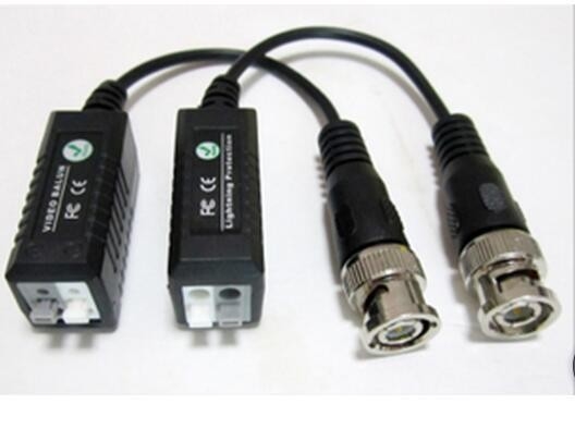 CAT5e CAT6 σε κάμερα Balck Single Channel Passive BNC Video Balun Transceiver Adapter