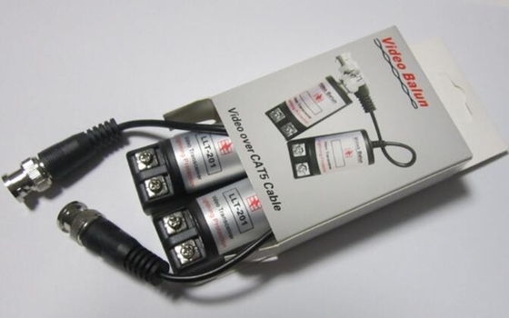 Ασφαλής CCTV Coax BNC Βίντεο Balun Transceiver Adapter για κάμερα DVR Black Housing