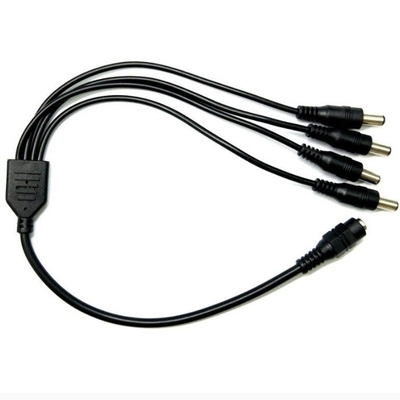Χάλκινος αγωγός χαμηλής τάσης 2.1 * 5.5mm CCTV κάμερα ασφαλείας Καλώδιο διαχωρισμού ισχύος με διακόπτη