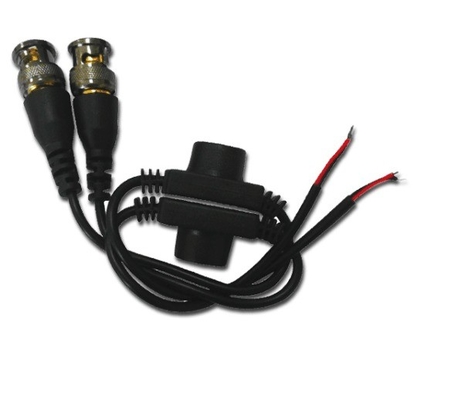 Balck Αδιάβροχο Παθητικό Βίντεο Balun Βίντεο Μετατροπέας Πηρακτήρας Τριγμένο ζευγάρι για CCTV