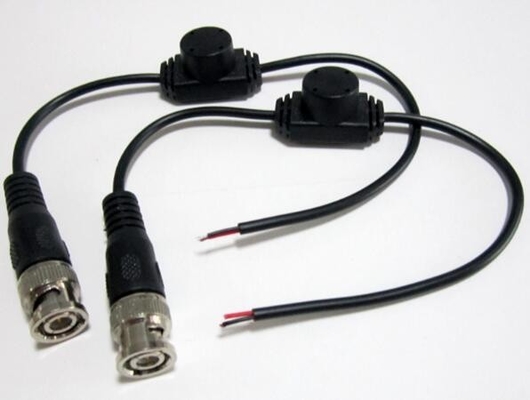 Balck Αδιάβροχο Παθητικό Βίντεο Balun Βίντεο Μετατροπέας Πηρακτήρας Τριγμένο ζευγάρι για CCTV