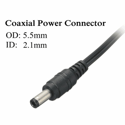 Μικρό μέγεθος 12V 1A 12W 1000mA DC προσαρμογέα ισχύος με Inline On / Off διακόπτη για LED φωτισμό CCTV