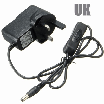 12V 0.5A 500mA 1A 1000mA LED CCTV τροφοδοσία με Inline On/Off Switch 5.5x2.1 DC καλώδιο