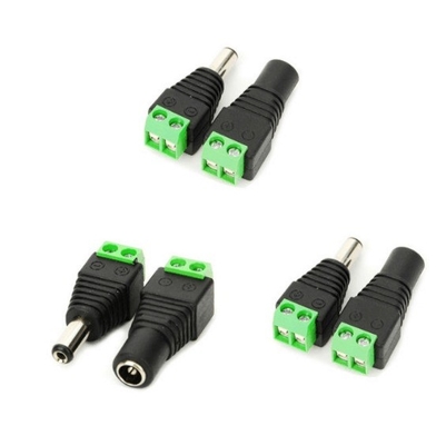 Σύνδεσμοι κάμερας CCTV ABS 2.1mm DC RCA Phono BNC Plug and Socket