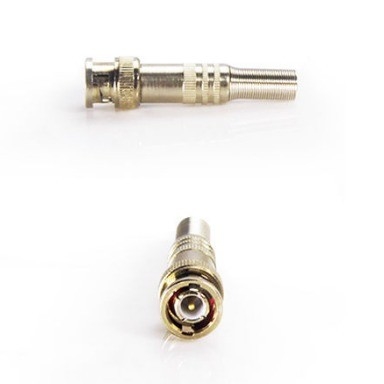 Ανώτερος Ασημένιος BNC αρσενικός συνδετήρας Plug Adapter για καλώδιο οπτικοακουστικών χωρίς συγκόλληση