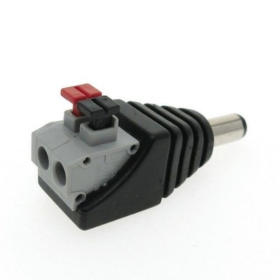 Ασφαλώς σχεδιασμένο C-Power DC Power Jack Plug Screwless Quick Wire Connector 5.5x2.1mm