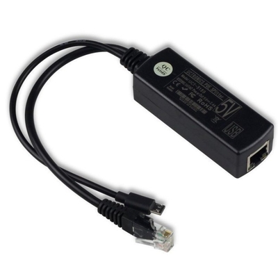 48V έως 5V 2.4A PoE Splitter ABS Ethernet Μοντέλο για την ελεύθερη παροχή ενέργειας μέσω Ethernet