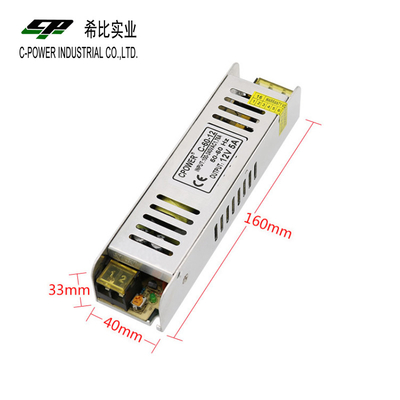 220V Εισερχόμενη τάση Slim Power Supply για συστήματα τηλεόρασης LED φώτα και CCTV 12V DC έξοδος