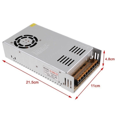 Ασημένιο 400w 12v 33a 12v dc έξοδος εξωτερική παροχή ηλεκτρικής ενέργειας atx κατασκευασμένη με 82% απόδοση