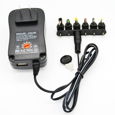 C-Power AC100-240v Παγκόσμια πολλαπλή έξοδος 30W 2.1A 3-12V ρυθμιζόμενο προσαρμογέα ισχύος